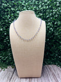 Tourmaline gold plated hand wrapped chain