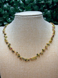 Tourmaline cluster necklace