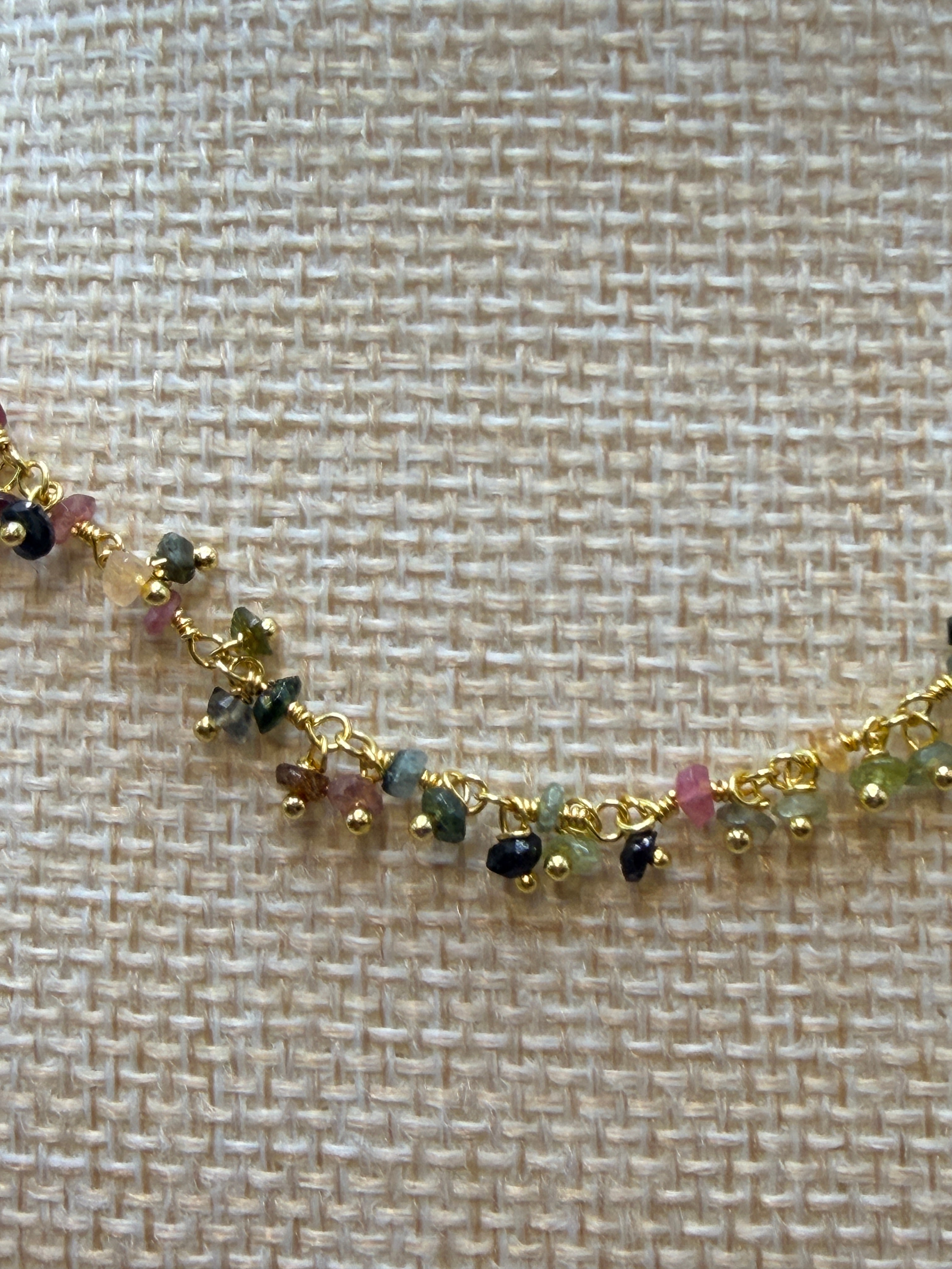 Tourmaline cluster necklace
