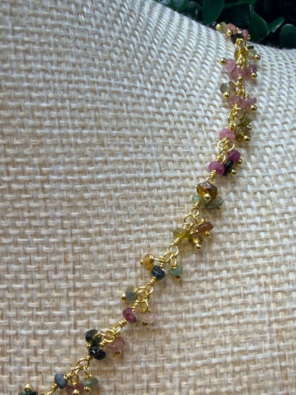 Tourmaline cluster necklace