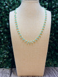 Aqua Chalcedony Cluster Rosary Chain