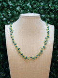 Beautiful blue topaz and prehnite