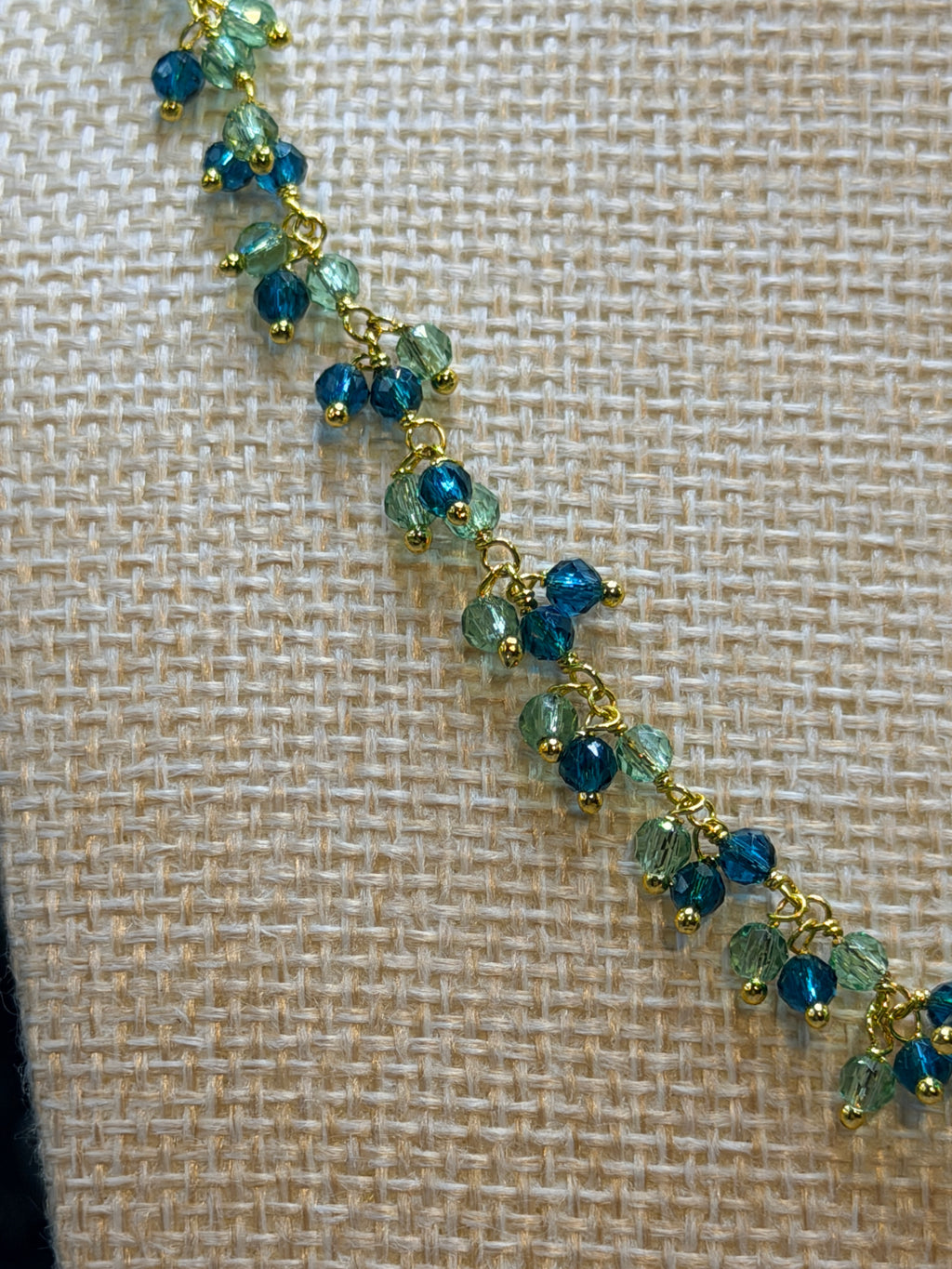Beautiful blue topaz and prehnite