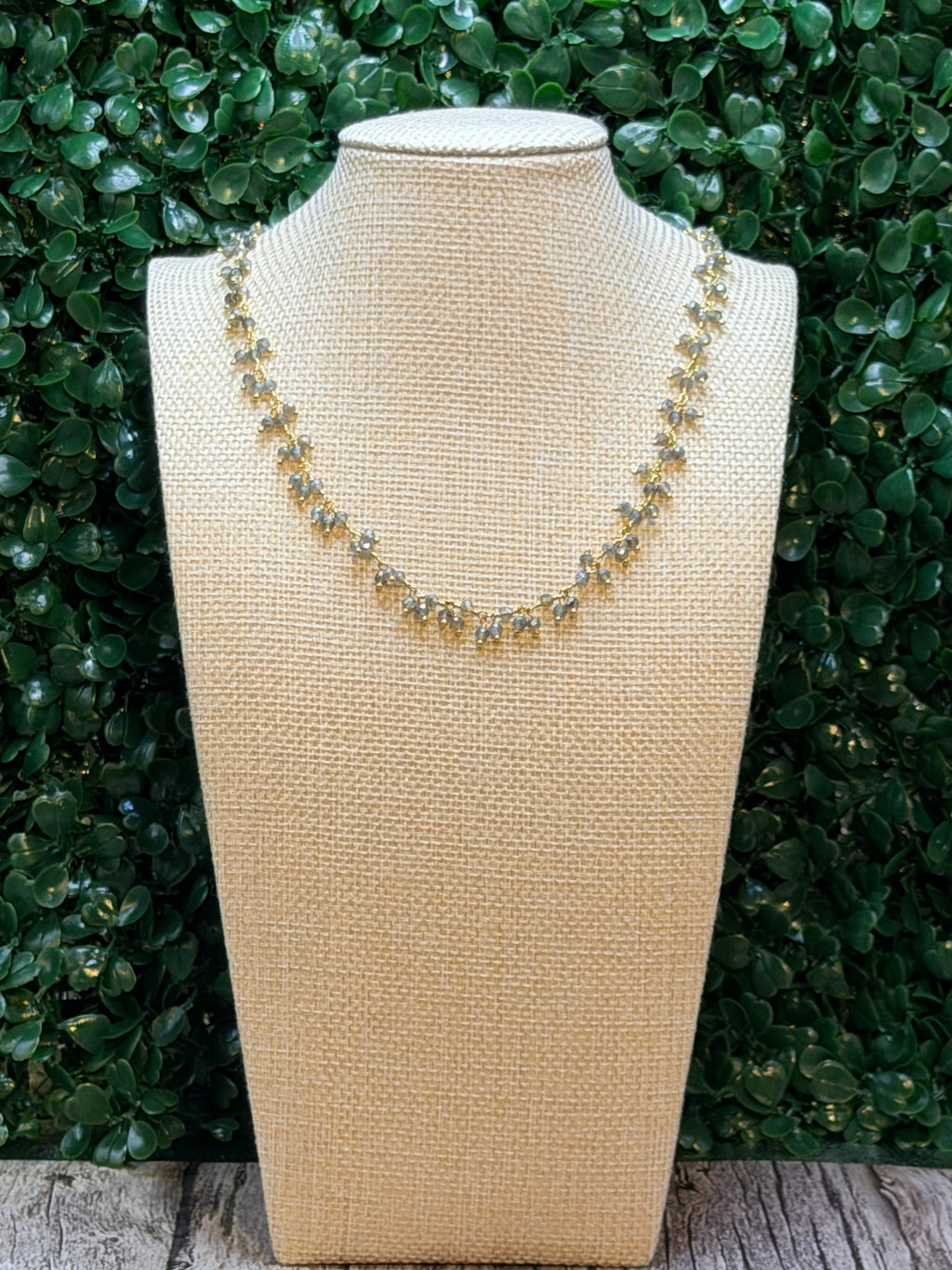 Mistique Labradorite cluster rosary necklace