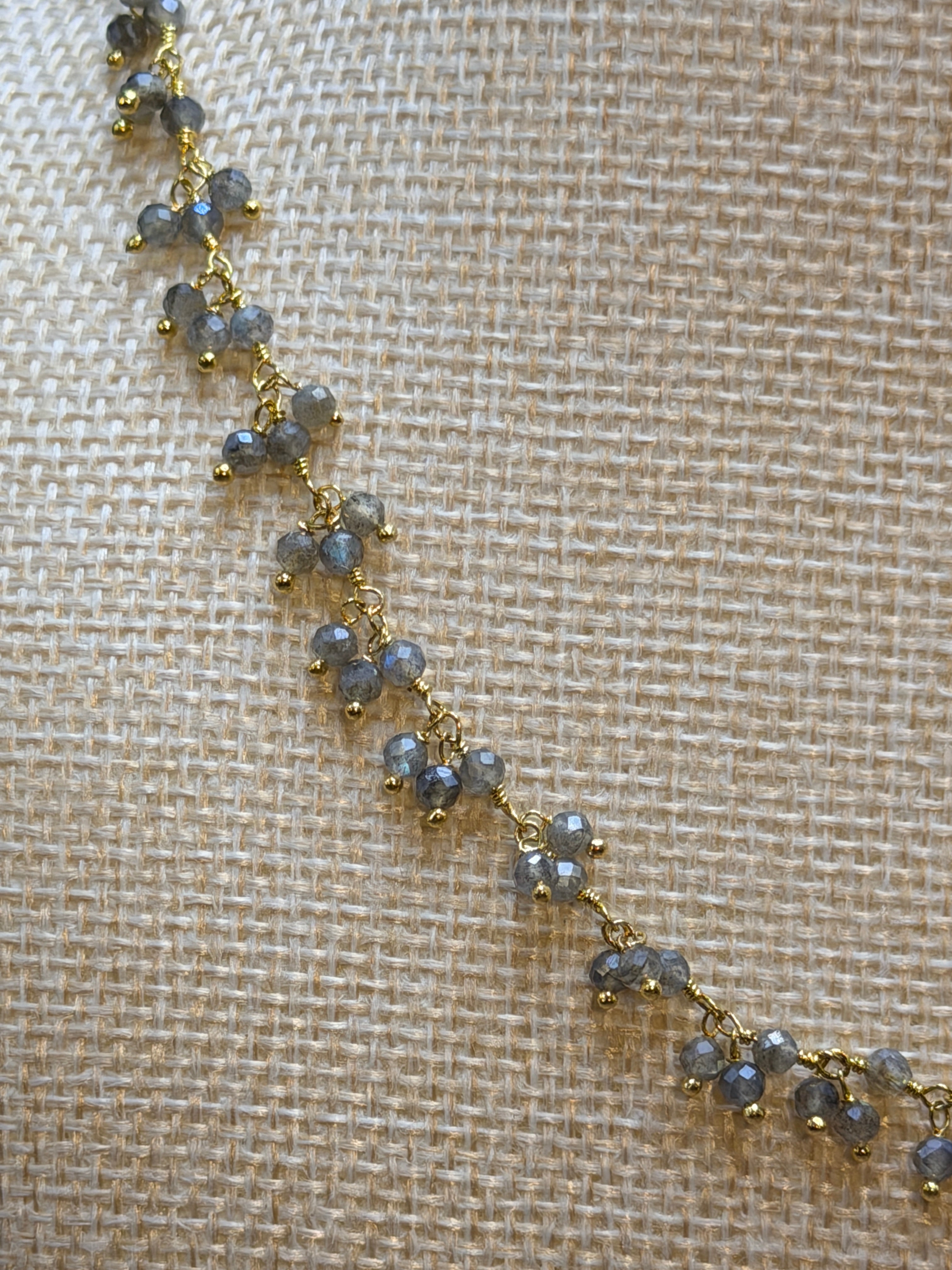 Mistique Labradorite cluster rosary necklace