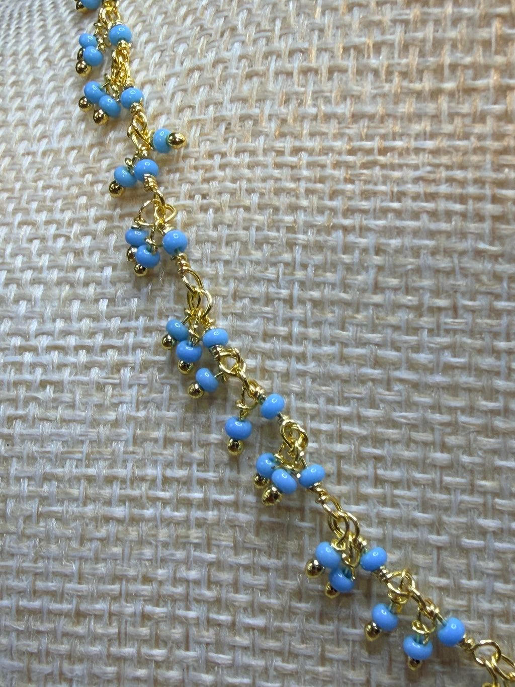 Turquiose cluster rosary necklace