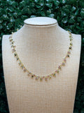 Multicolor Tourmaline cluster rosary necklace