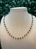 Iolite rondelles on a vermeil hand wrapped chain